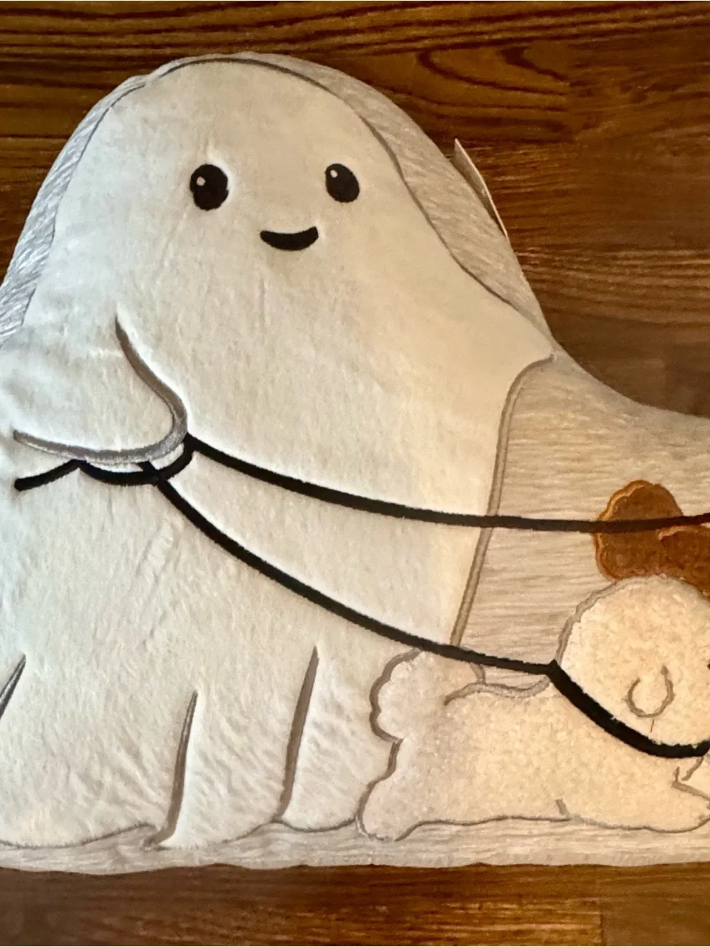Plush Ghost Walker Halloween Holiday Throw Pillow - 14x20